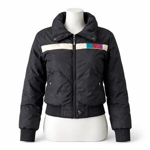 Vintage 90s White Stag Ski Jacket Black Colorblock Womens M